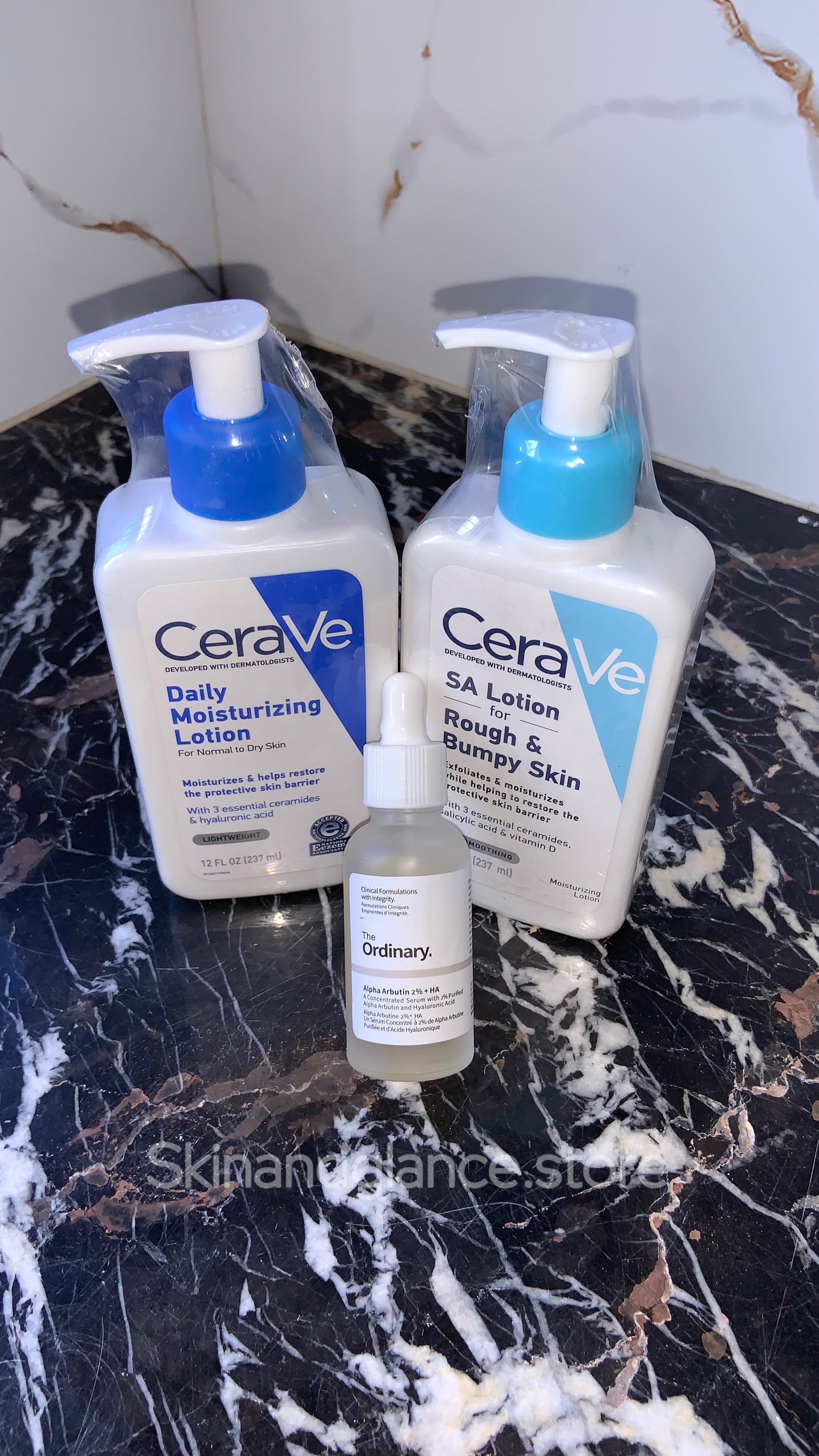 Deal Of 3 (CeraVe Daily Moisturizing Lotion, CeraVe SA Lotion and The Ordinary Alpha Arbutin 2% + HA)
