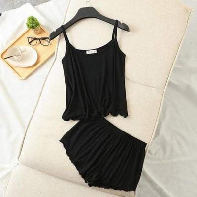 Cotton Jersey Plain Comfortable And Breathable Camisole Set
