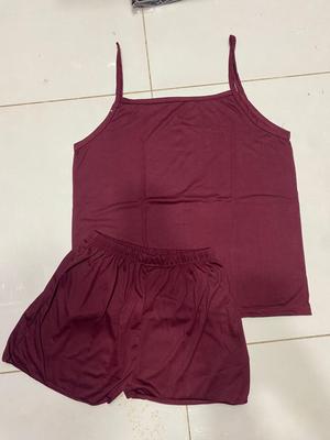 Cotton Jersey Plain Comfortable And Breathable Camisole Set