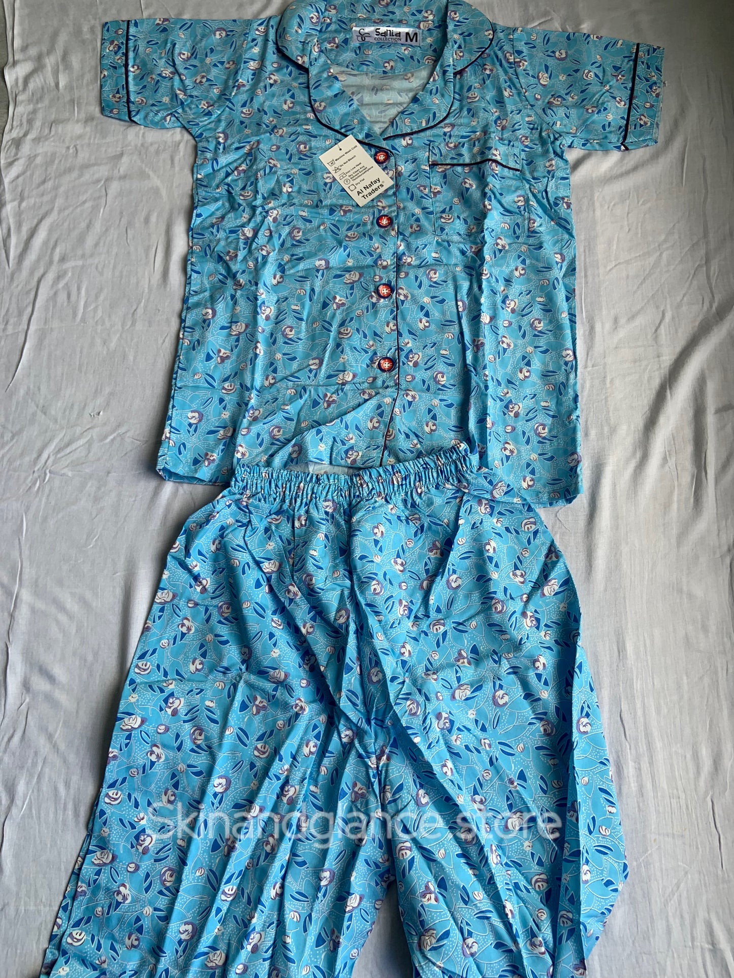 Sky-blue Night-Wear pajama set