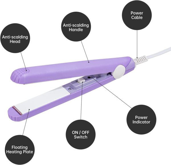 Mini Portable Hair Straightner / Air Smooth, Silky, Frizz-free And Healthy. (random Color)