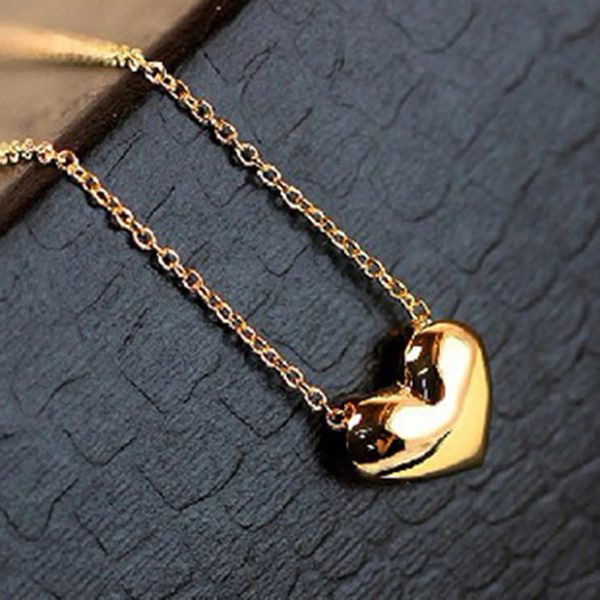 Stainless Steel Heart Shape Necklace | Love Heart Pendant Necklace