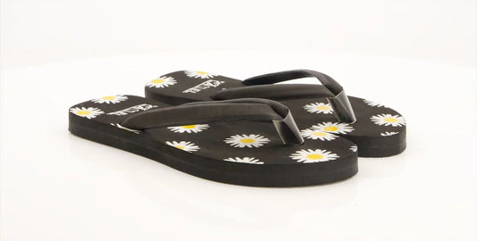 009 Ladies Flower Print Daisy Flip Flop Slippers For Girls & Womens (Random colors)