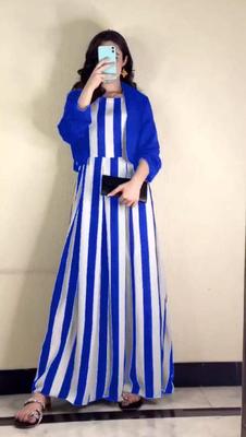 2 Pcs Women's Stitched Linen Printed 2 Pcs Maxi Suit