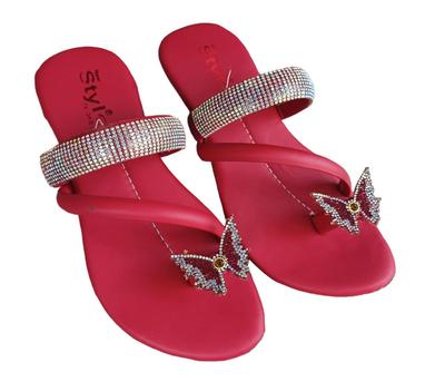 Women's PU Leather Fancy Chappal