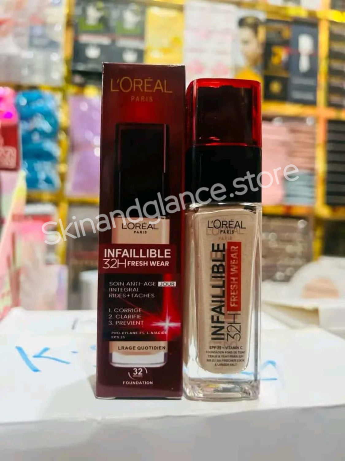 L’oréal Paris Infallible 32h Fresh Wear Foundation, Full-coverage, Longwear, Weightless Smooth Finish, Water-proof And Transfer-proof, With Vitamin C 30ml