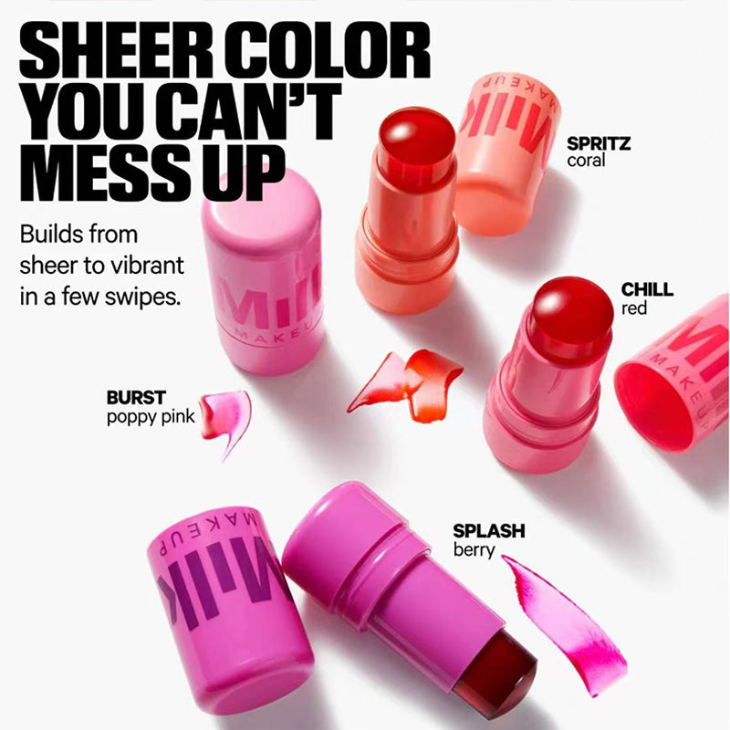 Pack 4 Milk Makeup Blush High Pigment Jelly Tint, Refreshing &amp; Hydrating Long-lasting Colour Jelly Tint (Random color)