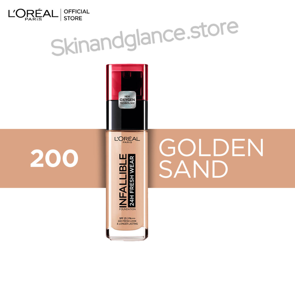 L’oréal Paris Infallible 32h Fresh Wear Foundation, Full-coverage, Longwear, Weightless Smooth Finish, Water-proof And Transfer-proof, With Vitamin C 30ml