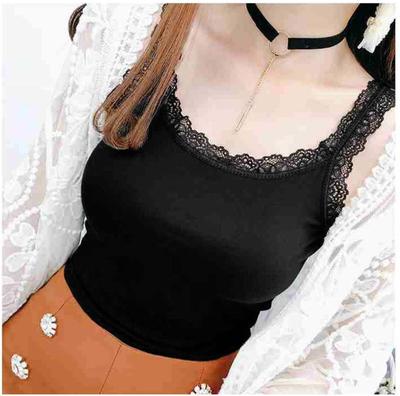Comfortable Cotton Camisole - Plain Design, Lightweight & Breathable, 1 Pcs