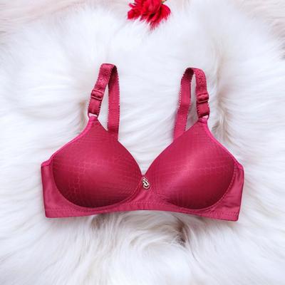Silk Plain Comfortable And Lightweight Padded Bra (Random Color)