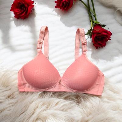 Silk Plain Comfortable And Lightweight Padded Bra (Random Color)