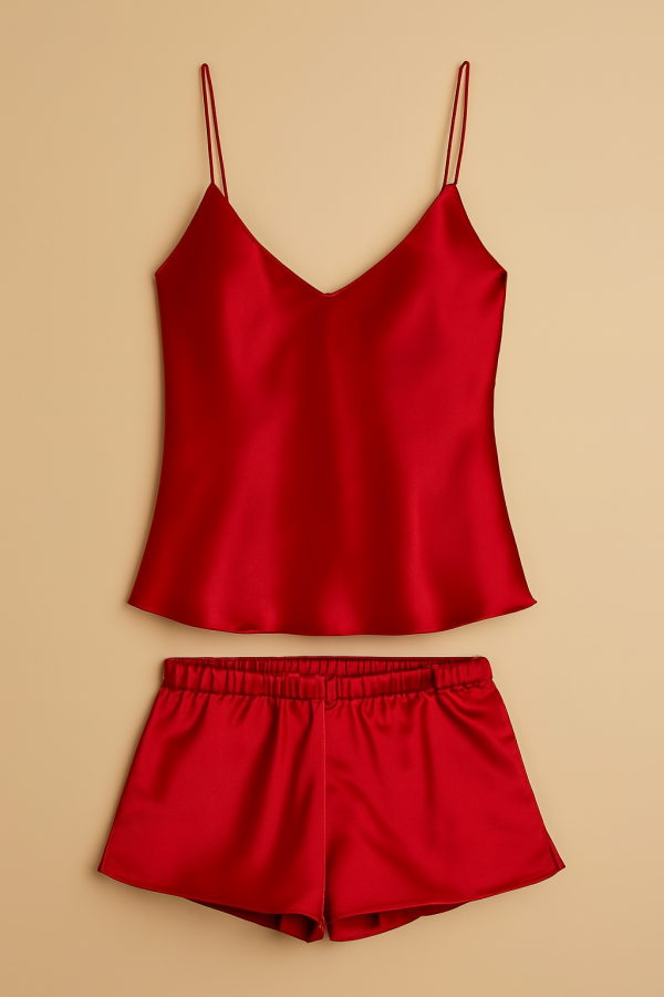 Satin Sleepwear Set – Luxe Camisole & Shorts In Navy, Maroon & Black | Silky Soft, Elegant Fitsatin Sleepwear Set – Luxe Camisole & Shorts In Navy, Maroon & Black | Silky Soft, Elegant Fit
