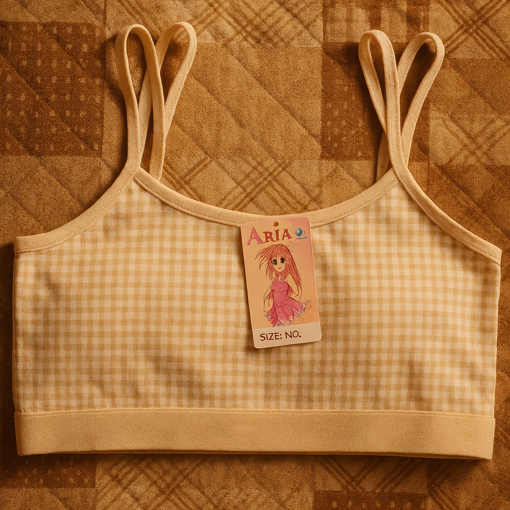 Dotted Style Soft Malai Bra For Girls – Double Straps, Lightweight & Comfortable Non-padded Bra (beige)