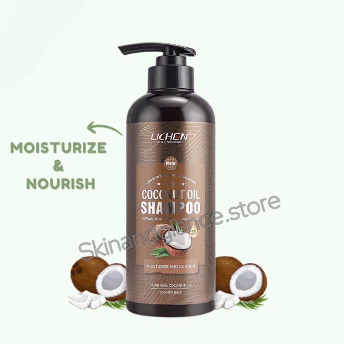 Lichen Keratin Enriched Shampoo 500ml – Sulfate And Paraben Free – Anti Frizz Treatment For Women And Men – Professional Salon Grade Repair Formula With Silk Protein For Dry, Frizzy Damaged And Color Treated Hair – Without Box