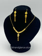 Beautiful Necklace and Ear Rings, 24 karat Gold Plated
