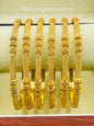 Turkish Style Stunning set of 6 gold bangles, Artificial Jewellery