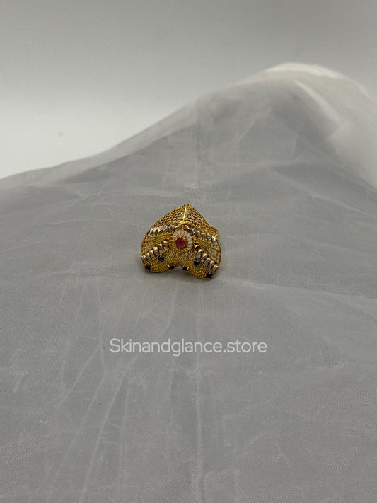 Elegant 24K Gold Plated Turkish Style Ring
