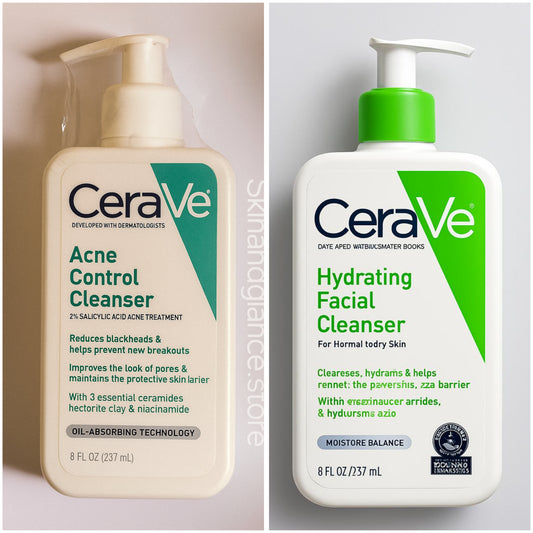 Deal of 2 (Cera ve Acne Control Cleanser, 237ml & CeraVe Hydrating Facial Cleanser, 237ml)