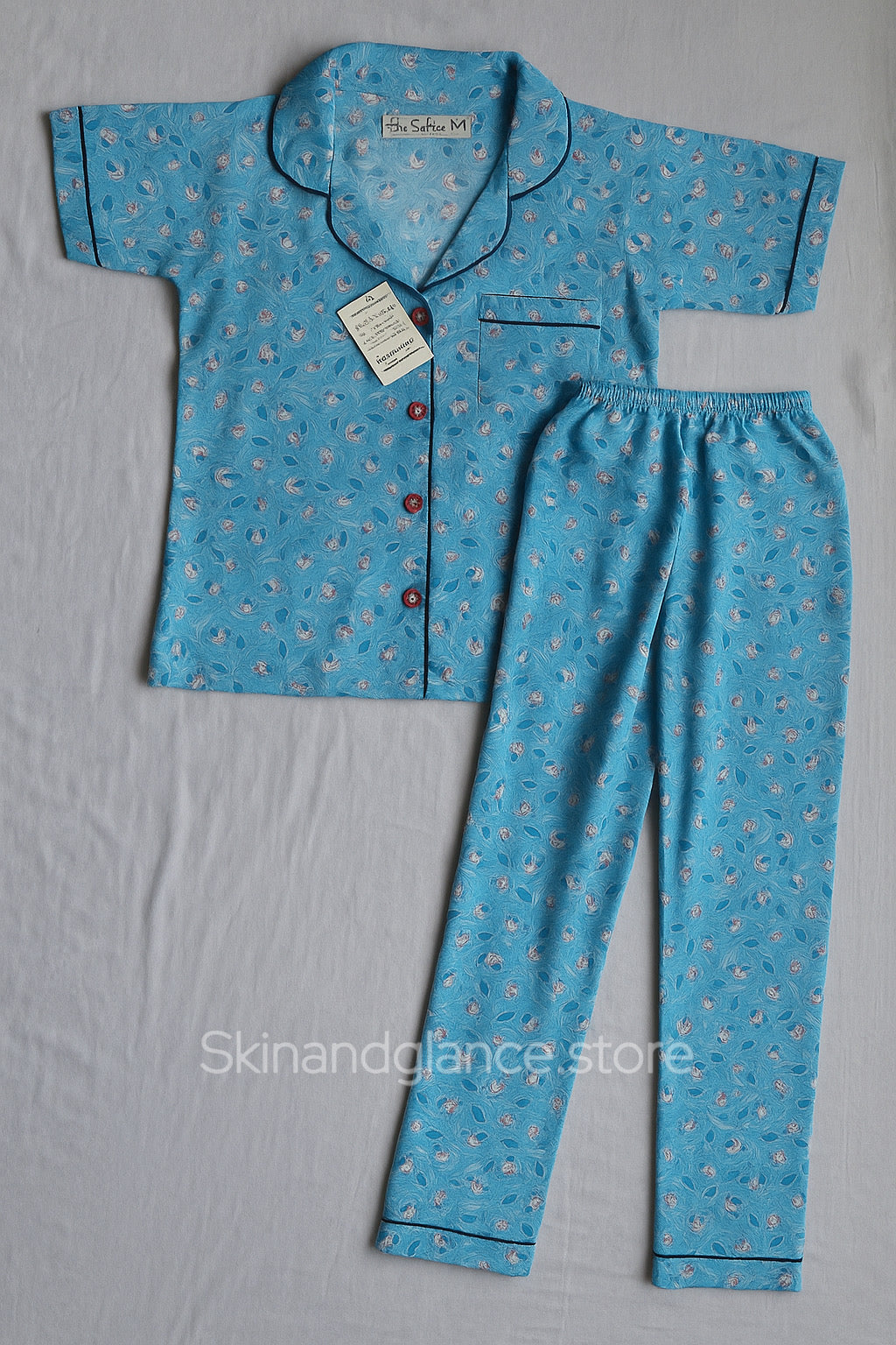 Sky-blue Night-Wear pajama set