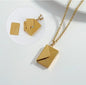 Love Letter Envelop Pendent For Girls – Golden Color