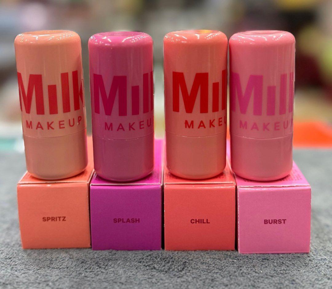 Pack 4 Milk Makeup Blush High Pigment Jelly Tint, Refreshing &amp; Hydrating Long-lasting Colour Jelly Tint (Random color)