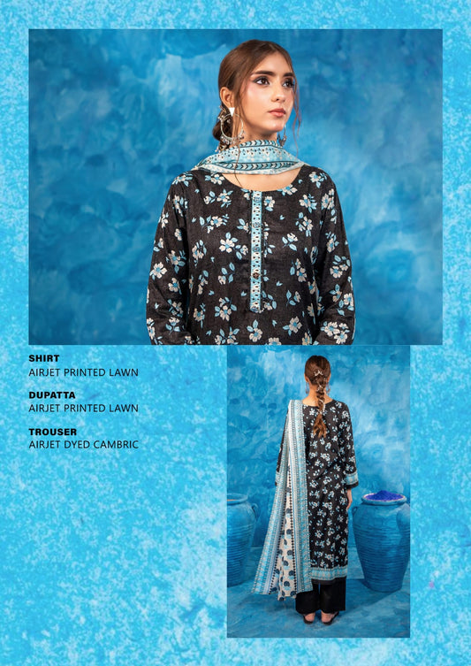 ✨ Zesh ✨ 3 Pieceunstitched Suit Zesh Summaer Lawn Collection 2025