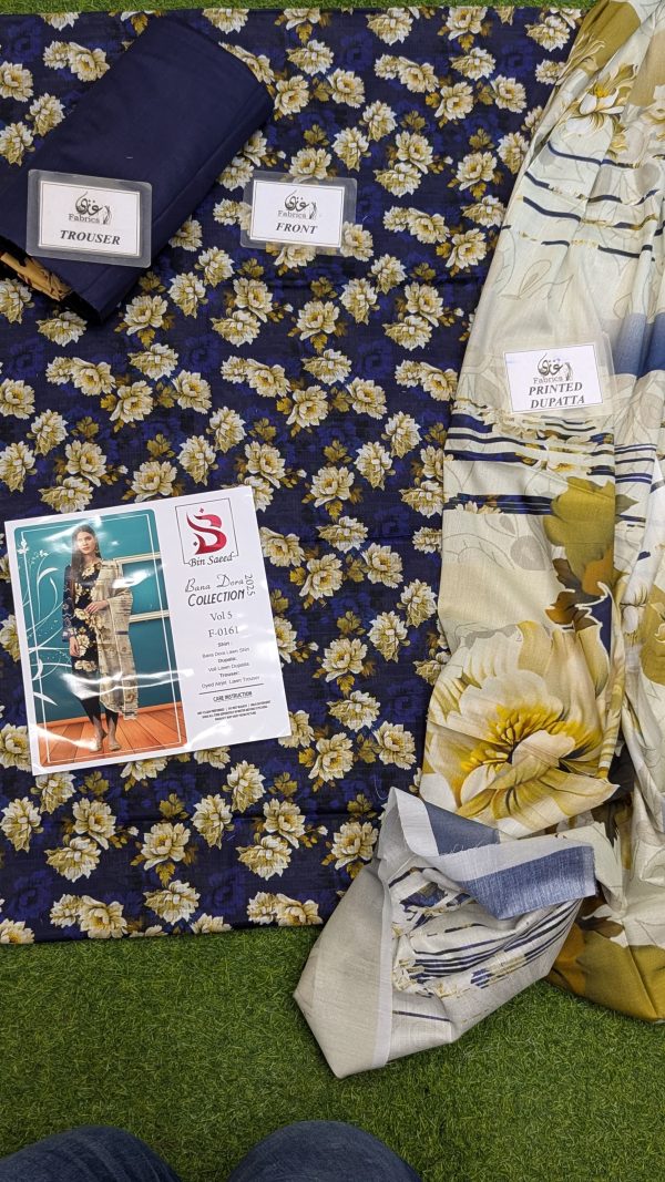 ✨ Binsaeed❤️ Bana Dora 3piece Unstitched Suit Summaer Lawn Collection