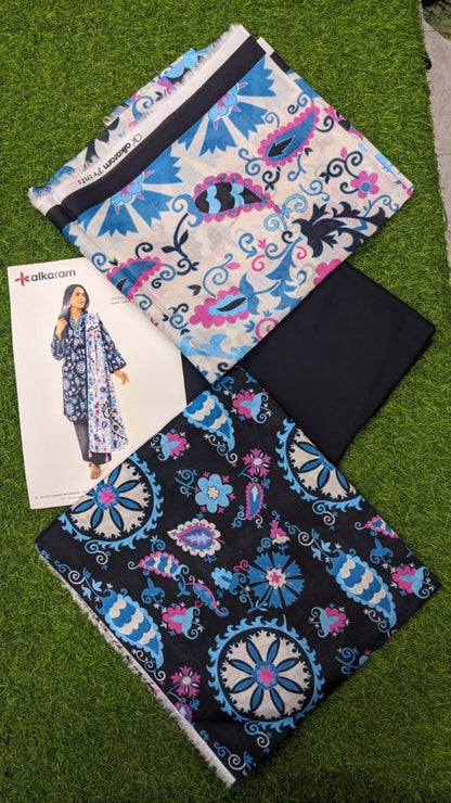 Alkaram Lawn | Unstitched Collection 3 Pieces Casual Wear| Summer Collection 2025 Collection Vol 1❤️