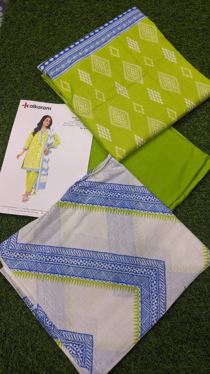 Alkaram Lawn | Unstitched Collection 3 Pieces Casual Wear| Summer Collection 2025 Collection Vol 1❤️