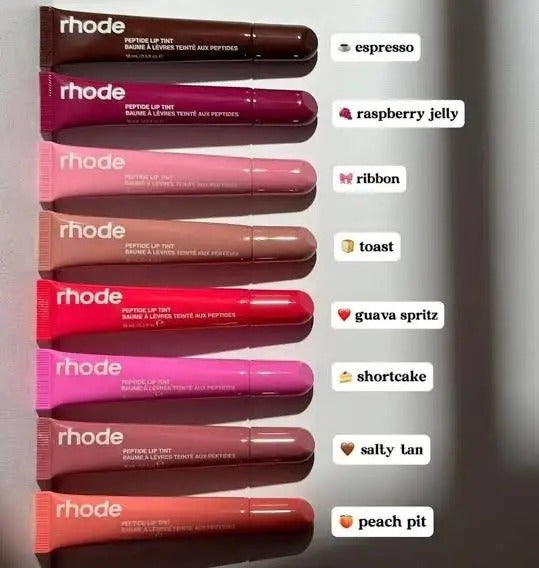 8 Colors Rhode Lip Care Series | Tinted Lip Balm | Lasting &amp; Moisturizing | Hydrated Lip Gel Oil | Pout Lips Long-acting Lip Treatment