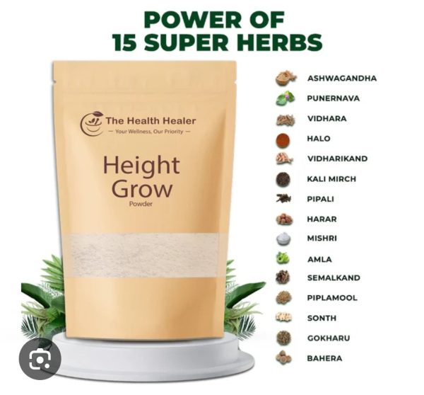 The Health Healer Height Grow Powder – 100% Natural Height Increase Supplement- 100G