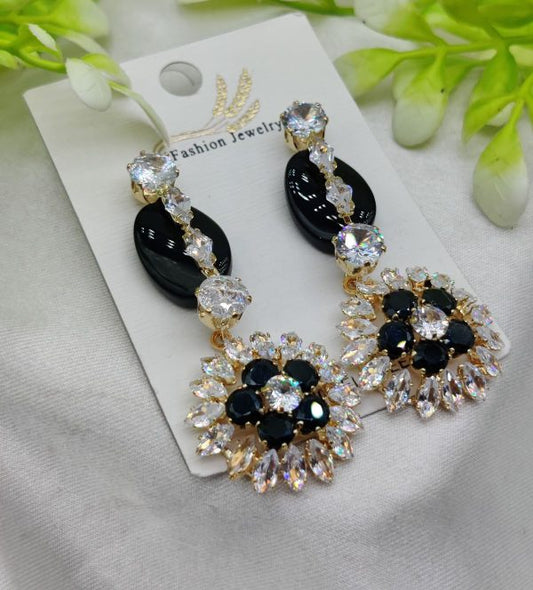 Imported Radiant Luxe Crystal Bloom Earrings
