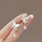 Double Butterfly Hanging Pearl Earings / Earrings Women’s Earrings For Gift / For Girls