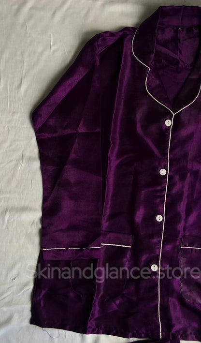Elegant NIGHT plum pajama set
