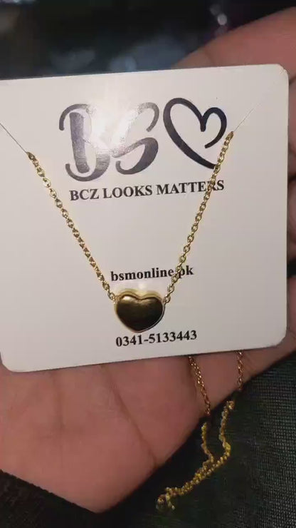 Stainless Steel Heart Shape Necklace |  Love Heart Pendant Necklace